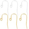 Beebeecraft 2 Colors 12Pcs Fish Earring Hooks 18K Gold Plated