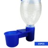 15 vasos automáticos para pájaros, botella de agua, alimentador de