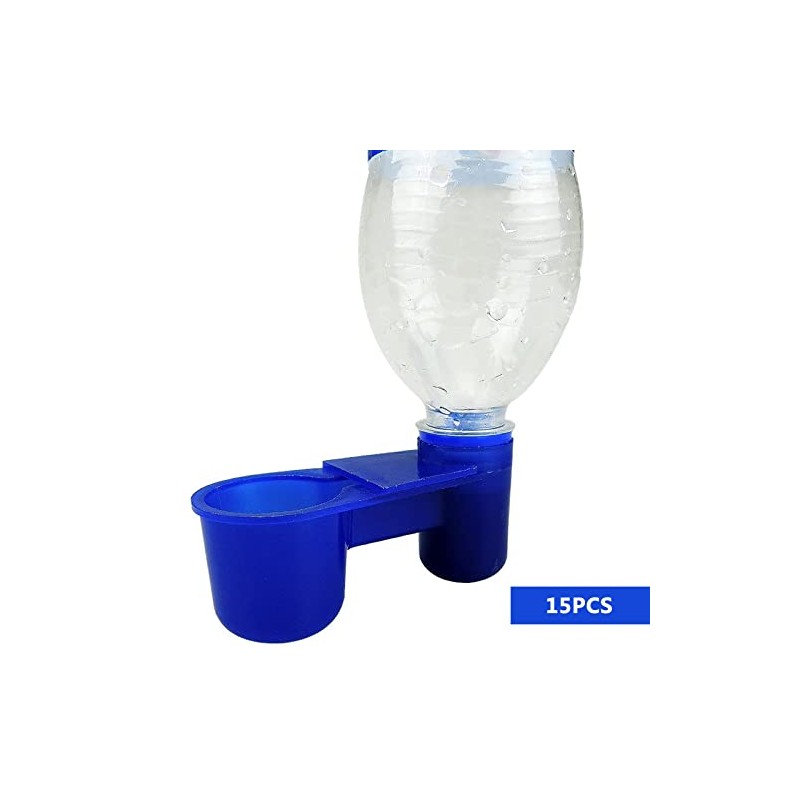 15 vasos automáticos para pájaros, botella de agua, alimentador de