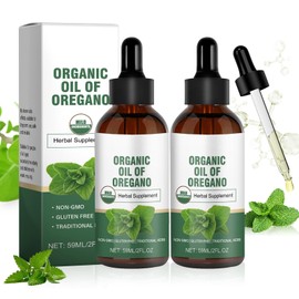 2 Stück Aceite de Orégano, Orgánico Aceite de Oregano, Wild Oil of Oregano Oil, Natürliche Immun- und Verdauungshilfen, Keine Zusatzstoffe, Unterstützt die Darmgesundheit