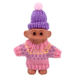 HUMWE Troll - Funda para encendedor de muñecas con suéter y cadena de eslabones para mecheros normales de 3.2 pulgadas (rosa)