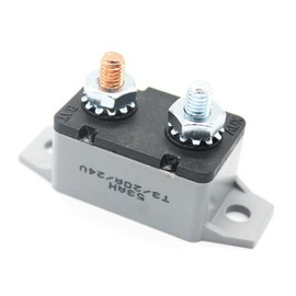 Tiardey 12-24V ATV Manual Resettable Circuit Breaker Fuse holder,with Cover Stud Bolt for Truck Modification Marine Boat Car Engines Automotive - 20A