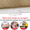 Cabinet Foot Pull For Trash Drawer,Hands Free Trash Opener,Durable Stainless