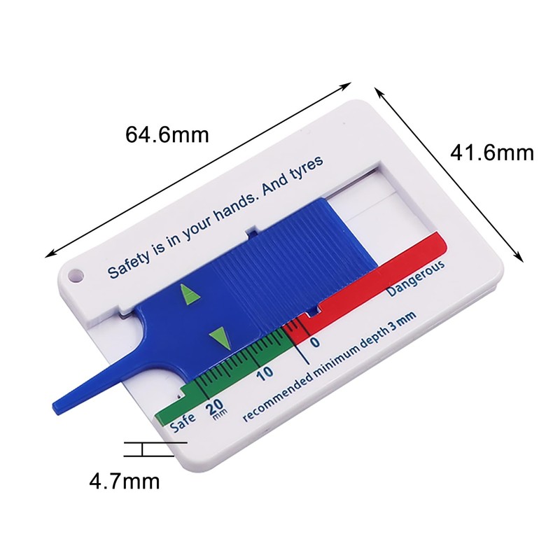 Eupneicu Tread Depth Gauge, Tread Depth Gauge for Tyres, 0