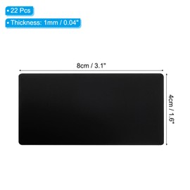 PATIKIL 3x2 Inch Anodized Aluminum Sheet Metal, 22 Pack Laser Plates Engraving Blanks 1MM Thin for Crafting DIY House, Black