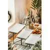 LAUCHUH 3 Tier Serving Tray Porcelain Tiered Serving Stand Collapsible