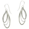Marjorie Baer Tiered Teardrop Earring in Silver and Antique Silver