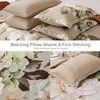 Dintszyayue Khaki Comforter Set Cal King Size 7 Pieces Floral