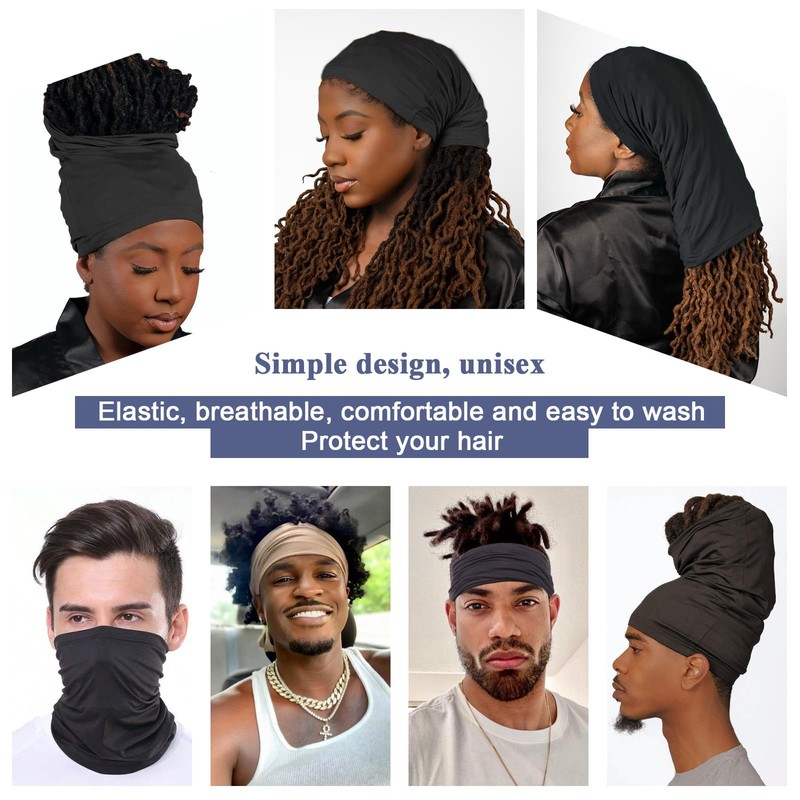 2 Pieces Dreadlock Cap Tube Locs Cap Shower Cap Long