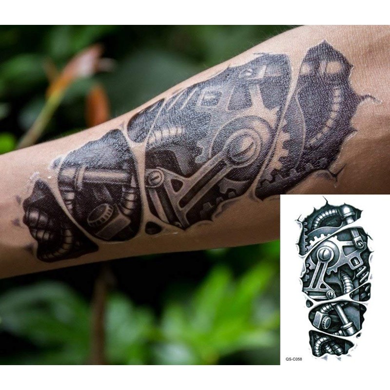 EROSPA Temporary Tattoo Sheet / Sticker - Machine Robot -