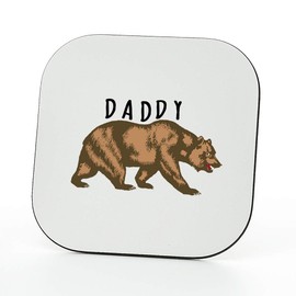 Brown Daddy Bear Coaster Gift for Dad - Father’s Day Gifts - Present for Daddy - Bear Themed Gifts