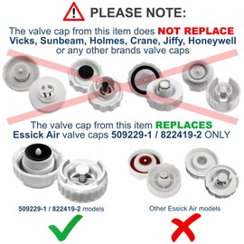 HQRP 2-Pack Bottle Valve Cap Compatible with MoistAir EA1407, HD1407, HD1409, EA14070, HD14070 Humidifiers, ESK509229-1, ESK819024, ESK822419-2, CAP291 Replacement Parts