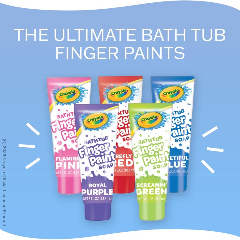 Crayola Taste Beauty Bathtub Finger Paint Soap, Easy to Clean,