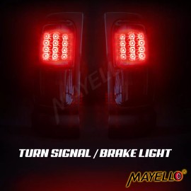 mayello Fit 1994-2001 Dodge Ram 1500 2500 3500 Black LED Tube Replacement Tail Lights