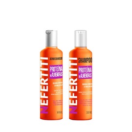 Shampoo y Acondicionador Sin Parabenos con Proteína de Almendras para Cabello Teñido Nefertiti, Regenera, Recupera e Hidrata Cabello con Decoloración Teñido o con Permanente 300 ml