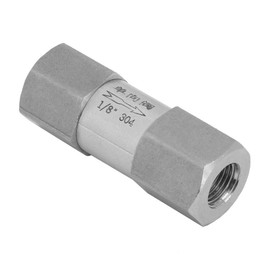Oumefar Stainless Steel Air Check Valve Hex Air One Way Valve High Temperature Pressure Endurance Check Valve Split Female Thread(1/8")