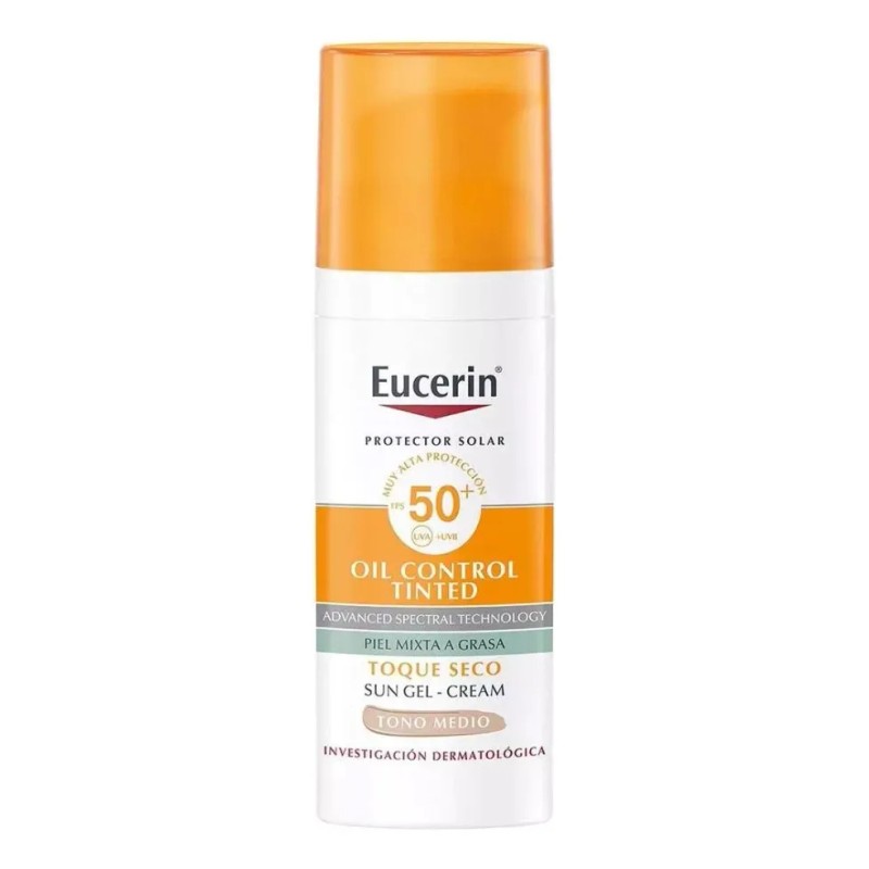 Eucerin Protector Solar Sun Gel Crema Toque Seco Tono Medio