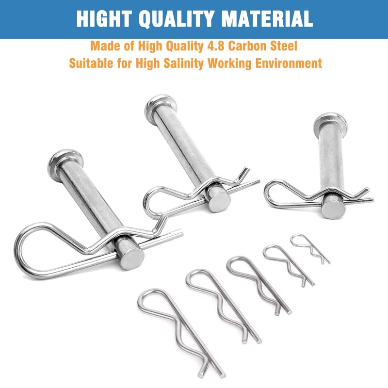 16 Pcs Heavy Duty Cotter Pins,Hitch Pins Clip R Clips