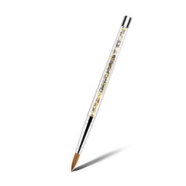 Chaleance Acrylic Nail Brush for Acrylic Powder, 12# Nail Brush for Acrylic Application, 100% Oval Kolinsky Sable Nail Brush, Nail Art Painting Tool