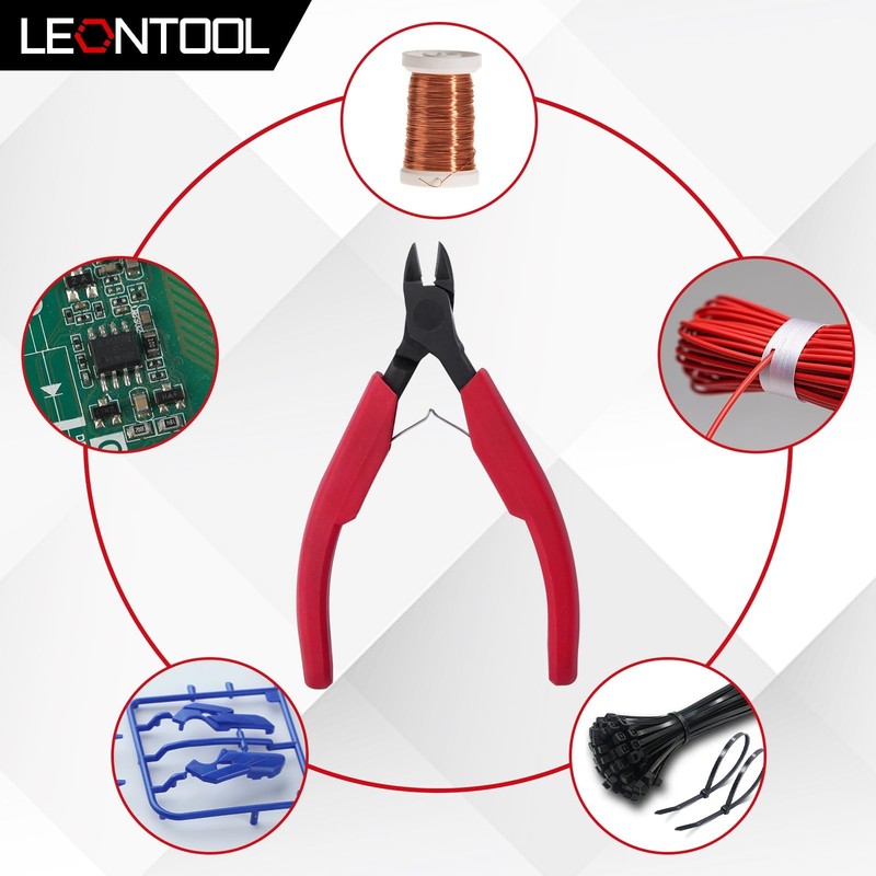 LEONTOOL Micro Wire Cutter for Electronics, 4 Inch Precision Mini