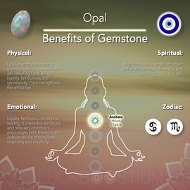 LUCKBOOSTIUM Blue Crystal Inlayed Cross & Blue Mandala Evil Eye Amulet w/Hanging Healing Stone - Nature, Energy, Rebirth, Growth Charms - Car & Home Charm Ornament (2"x8", Opal)