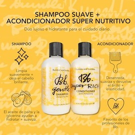 Bumble and Bumble Acondicionador de cabello súper rico para todos los días | Hidratante + Agrega brillo | Rizado, ondulado, liso | Con glicerina + aceite de aguacate