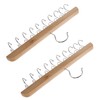 Outanaya 2pcs Space Saving Non Slip Wood Hanger for Closet