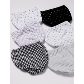 Garow Panties, Set of 6, 100% Cotton, Simple, Monotone, Ribbon Pants, Girls, multicolor