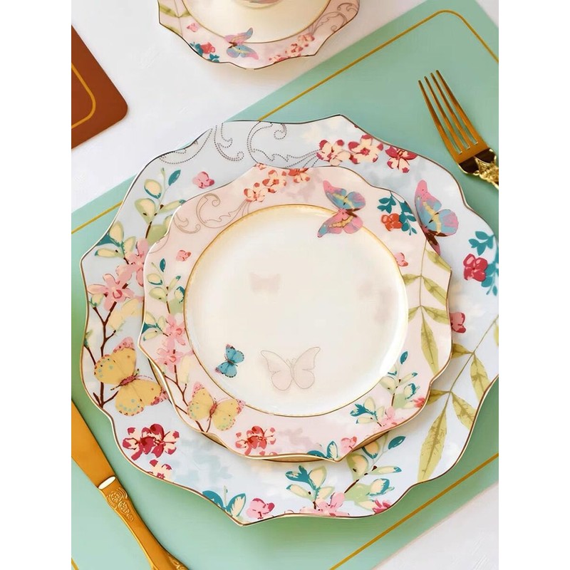 YBK Tech Bone China Dessert Plate/Salad Plate Ceramic Plate for