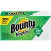 Bounty Paper Napkins, White or Printed, 200 Count, Pack of