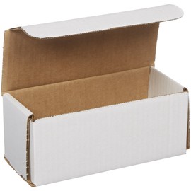 Aviditi White Corrugated Cardboard Mailing Boxes, 7 x 3 x 3 Inches, Pack of 50, Crush-Proof, For Shipping, Mailing and Storing