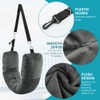 2Pcs Stuffable Travel Neck Pillow,Velvet No‑Filler Fillable Travel Pillow