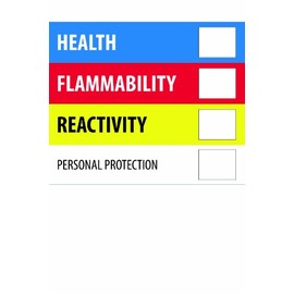 Tape Logic 4 x 6" - "Health Flammability Reactivity"