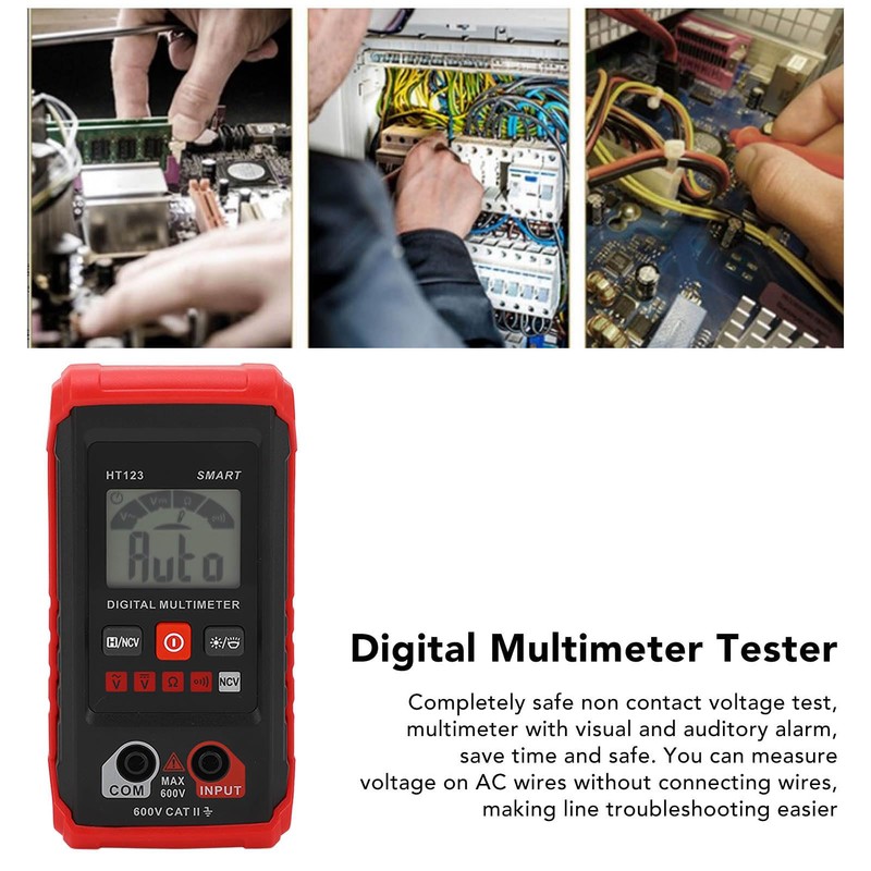 Auto Ranging Voltmeter Digital Multimeter Tester Ohm Amp Volt Meter
