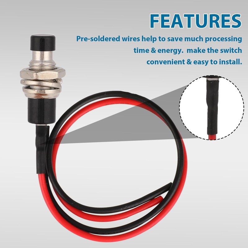12 Pcs Mini Momentary Switch Small Normally Open Momentary Push