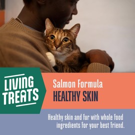 Whole Life Cat Living Treats for Cats – Human Grade Probiotics for Allergy & Itchy Skin Relief, Natural Digestive Support, Healthy Cat Snacks for Felines - Salmon & Yogurt, 1 oz (Pack of 1)