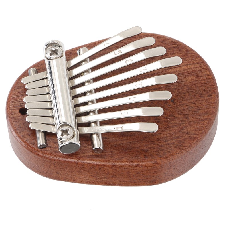 8 Tone Kalimba Thumb Piano C Key Mini Portable Mahogany