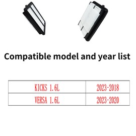 JTEAF12542 Engine Air filter for VERSA 1.6L (2023-2020), KICKS 1.6L (2023-2018),Replacement for 16546-5RB1A,CA12315