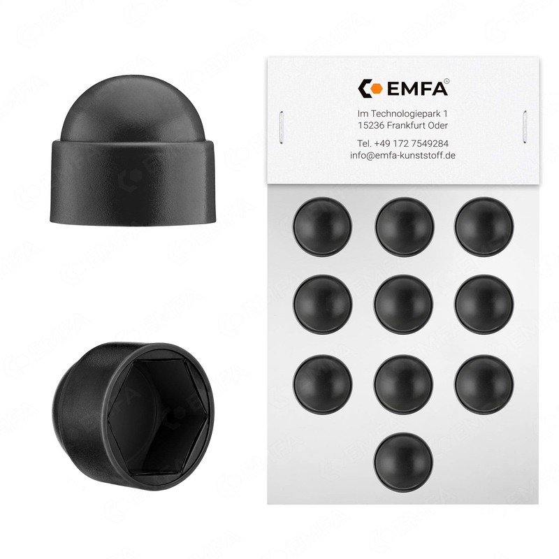 EMFA Pack of 40 Hexagonal Protective Caps for Screws M12