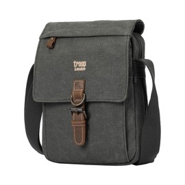 Troop London TRP0211 Classic Canvas Shoulder Bag Green,Green,Medium, Green, M