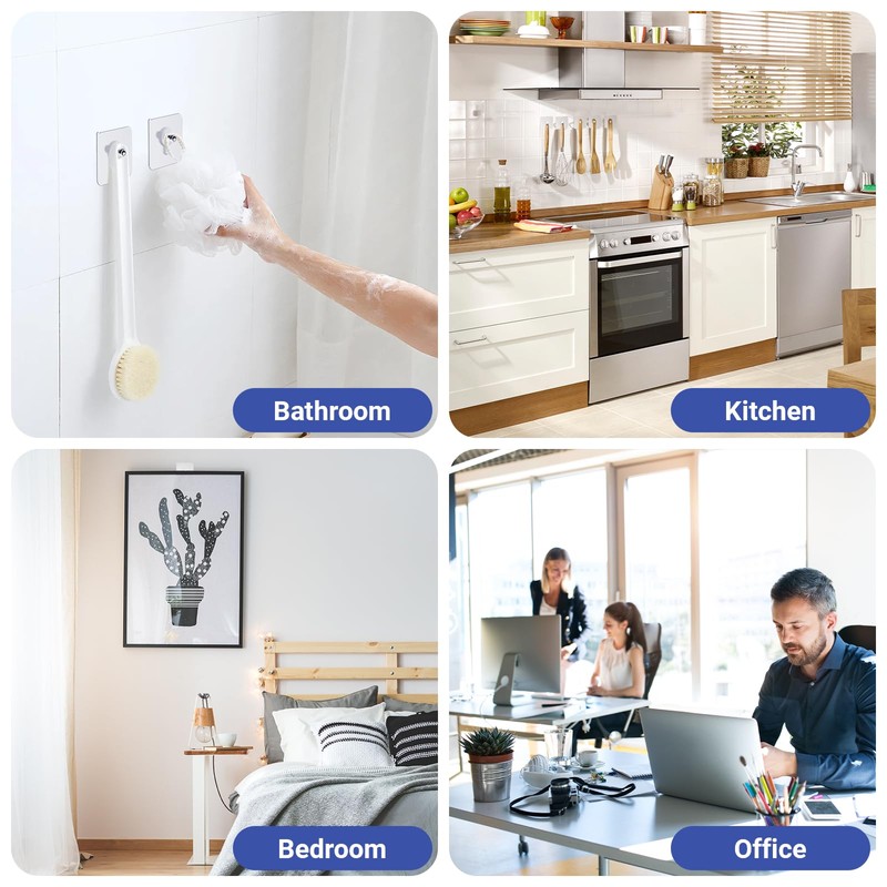 Aweshock Picture Hangers Without Nails, 20 Packs Self Adhesive No