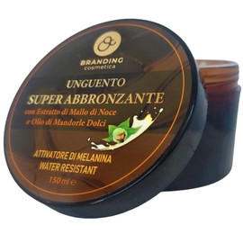 Branding COSMETICA Salbe Super Bräunungsmittel Körper Nussbaum Mall und Mandelöl Süßigkeiten 150 ml