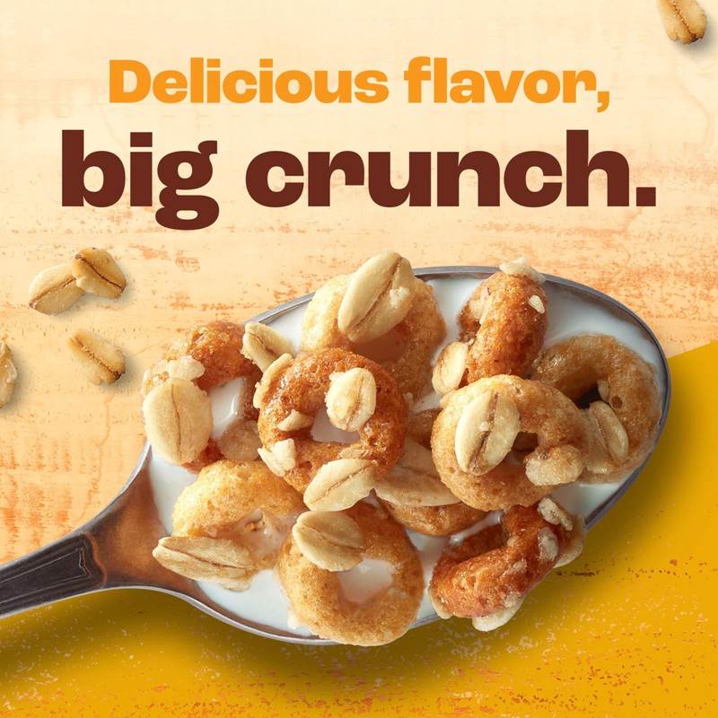 Cheerios Oat Crunch Oats 'N Honey Breakfast Cereal, Made with