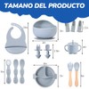 14pcs Vajillas Platos para Bebe Silicona, Set Alimentacion Complementaria Bebe,