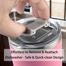 SILICANICE Peony The Only Soft Touch 20oz Stainless Steel Reusable Insulated Tumbler with MacSlider Tritan Lid-Spill Proof - Dishwasher Safe - Durable Base - Gifts for Women & Men - BPA-Free