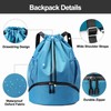 Hoedia Sports Drawstring Backpack - String Swim Gym Bag with