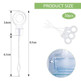 TRKETK 30 Pcs Fridge Drain Hole Plunger Universal Fridge Freezer Drain Hole Plunger Fridge Unblocker Tool Reusable Plastic Plunger for Cleaning Refrigerator Accessories Drain Unblocker