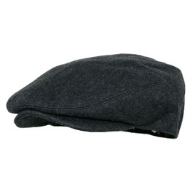 Men's Premium Wool Blend Classic Flat Ivy Newsboy Collection Hat , 1581-Charcoal, X-Large