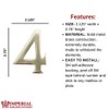 Self-Adhesive 3" inch Imperial Brass Mailbox Number # 4