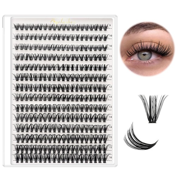 280 Pcs Individual Cluster Lashes 40D False Eyelashes Clusters DIY